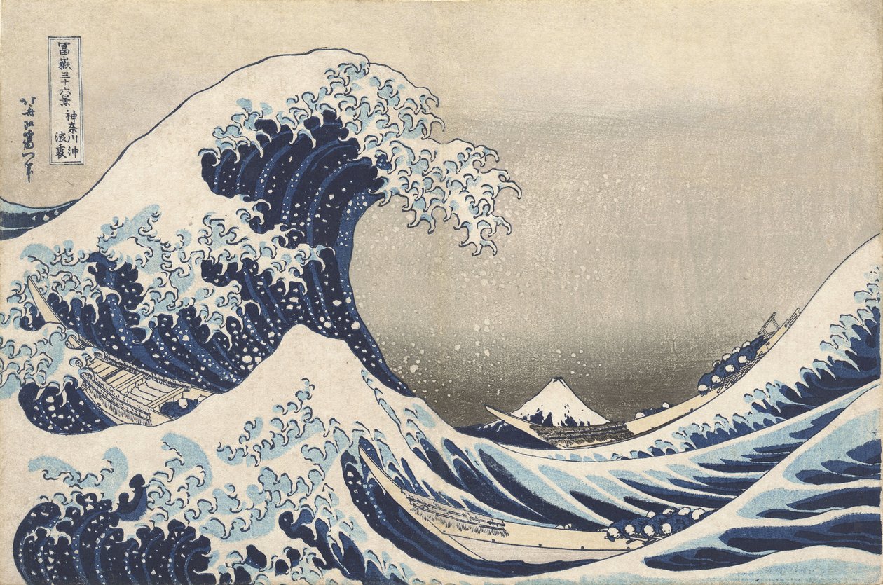 „Velká vlna z Kanagawy“ -Kanagawa oki nami ura od Katsushika Hokusai