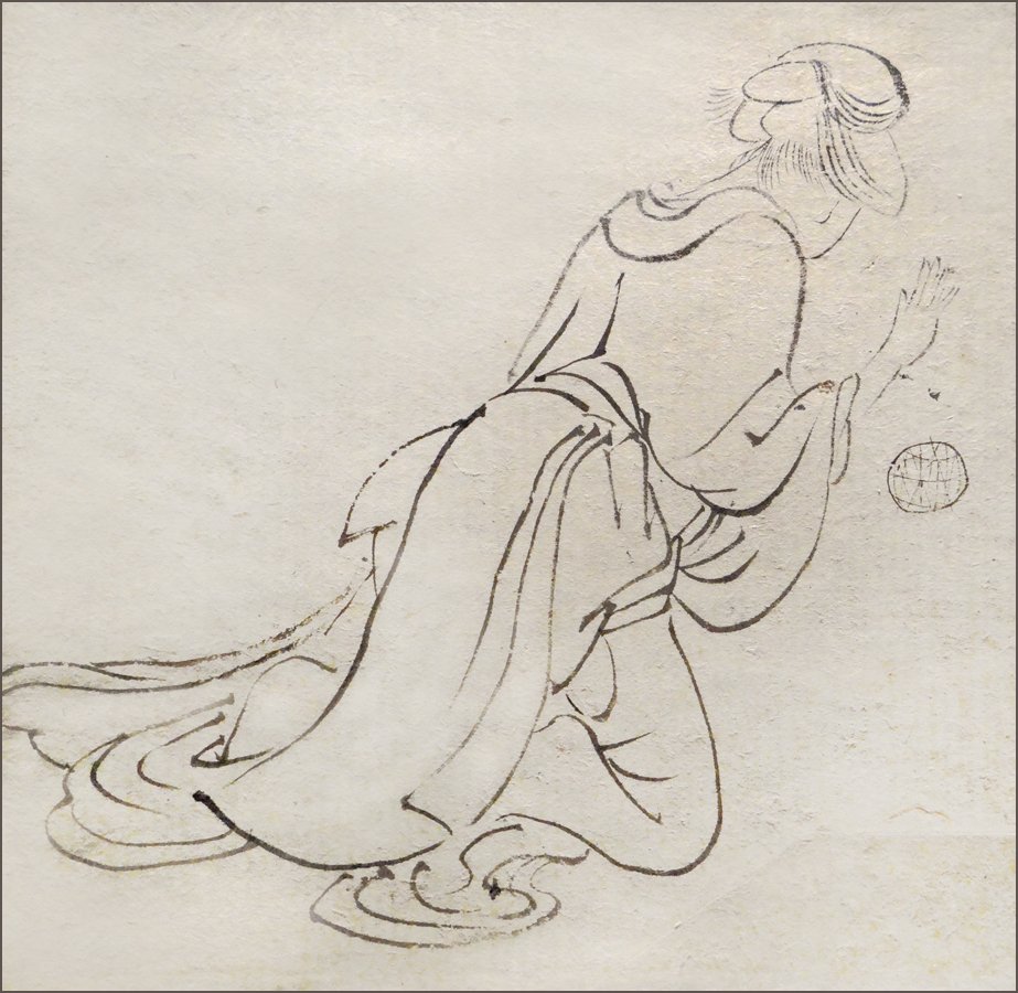 Studie ženy při pohledu zezadu od Katsushika Hokusai