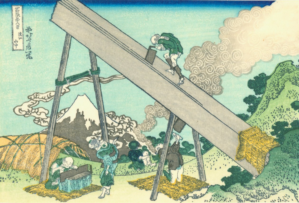V horách Totomi od Katsushika Hokusai
