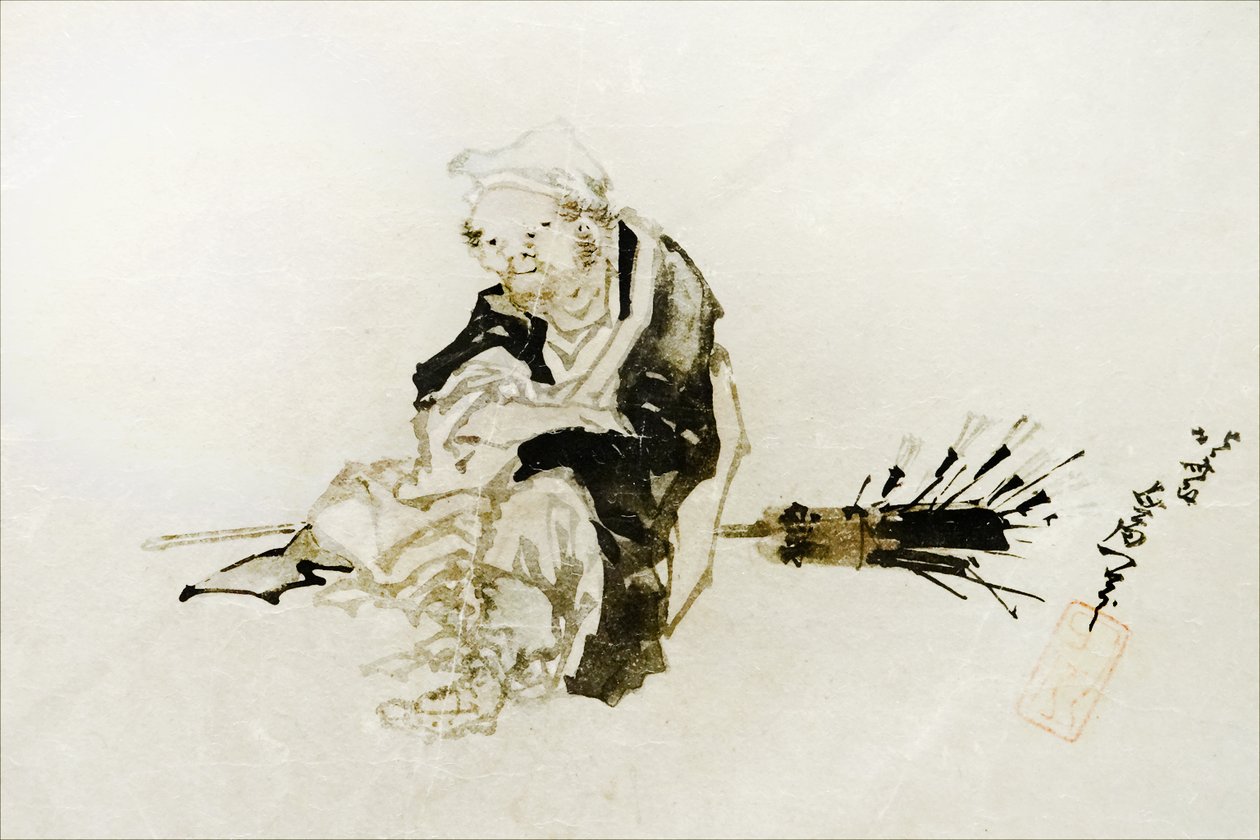 Bambusová šlehací metla pro od Katsushika Hokusai