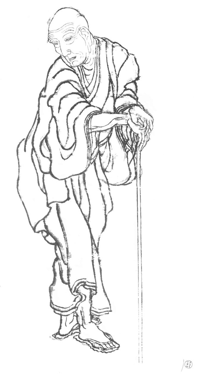 Portrét Hokusai od Katsushika Hokusai