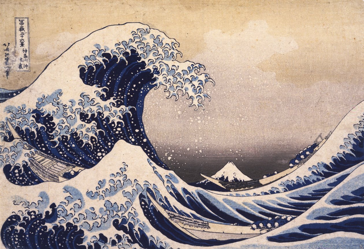 Třicet šest pohledů na horu Fuji- Velká vlna u pobřeží Kanagawa od Katsushika Hokusai