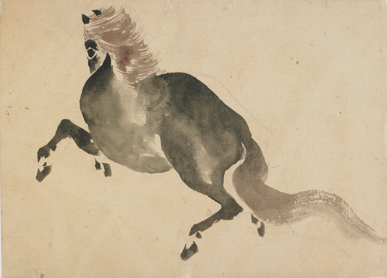 Běžící kůň, konec 18.-začátek 19. století. od Katsushika Hokusai