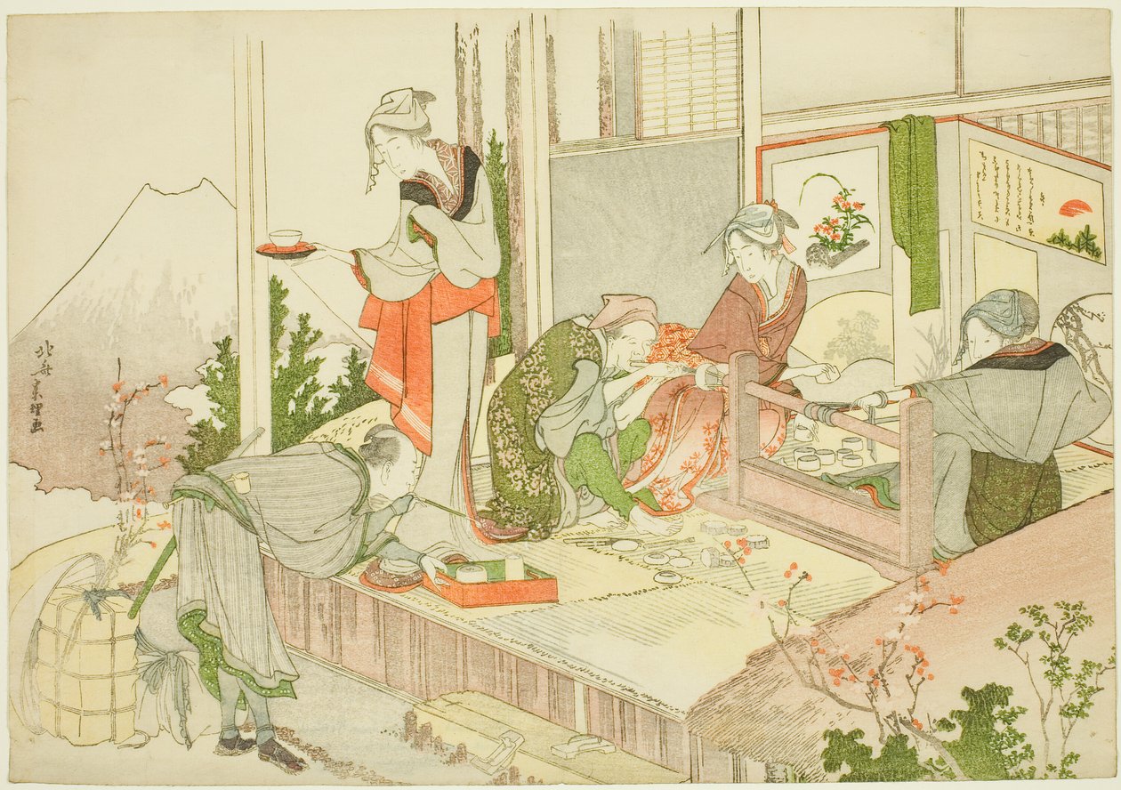 Artisan’s Shop, z alba The Mist of Sandara (Sandara kasumi) od Katsushika Hokusai