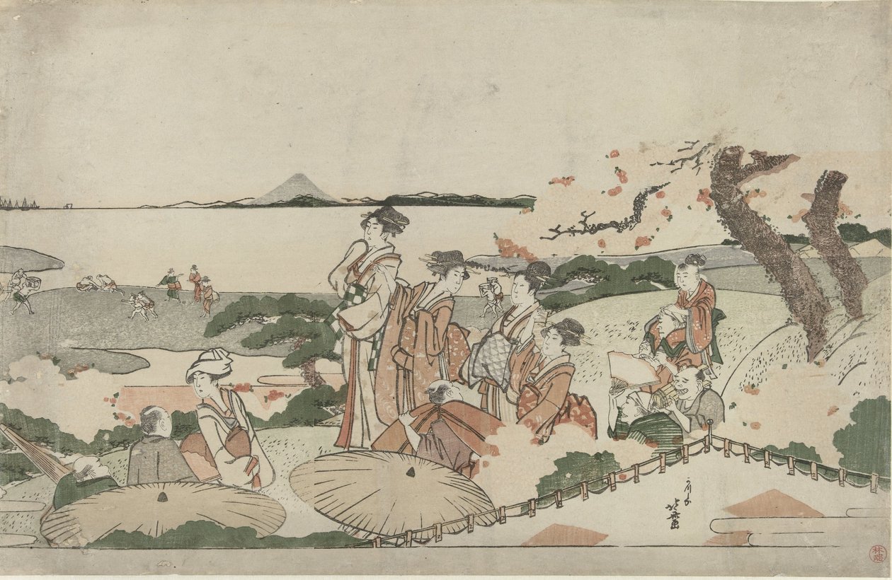 Obdivujte třešňový květ v Gotenyama od Katsushika Hokusai