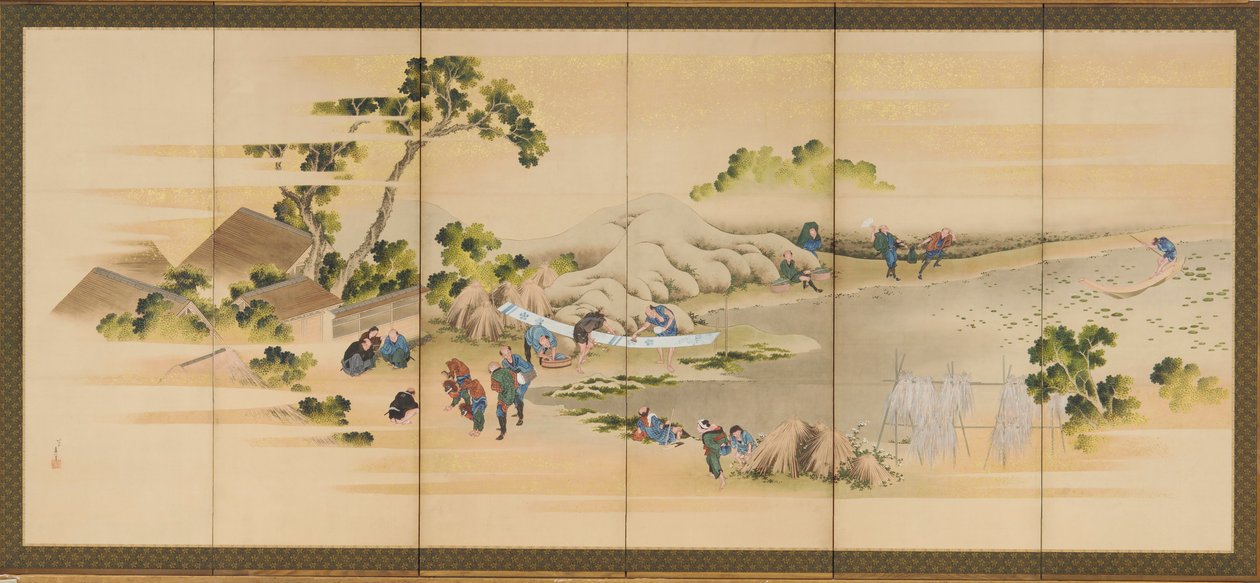 Country Scenes a Mount Fuji, jeden z páru, období Edo, ca. 1830-1832. od Katsushika Hokusai