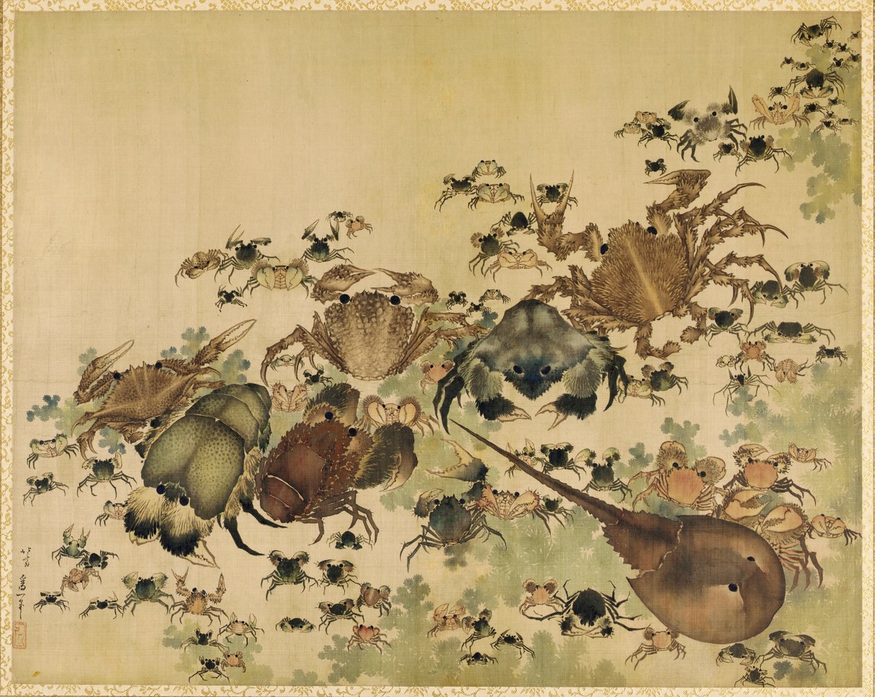 Korýši, období Edo cca 1825 (inkoust a barva na hedvábí) od Katsushika Hokusai