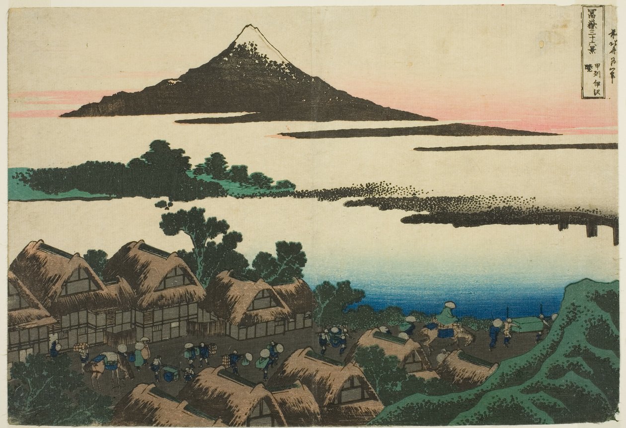 úsvit v Isawě členská společnost P Rovinse (starší sake Isawa no Akatsuki), ze seriálu `` Pan Tyrty x pohledy na horu Fuji (Fugaku Kasajirokukatsura) 