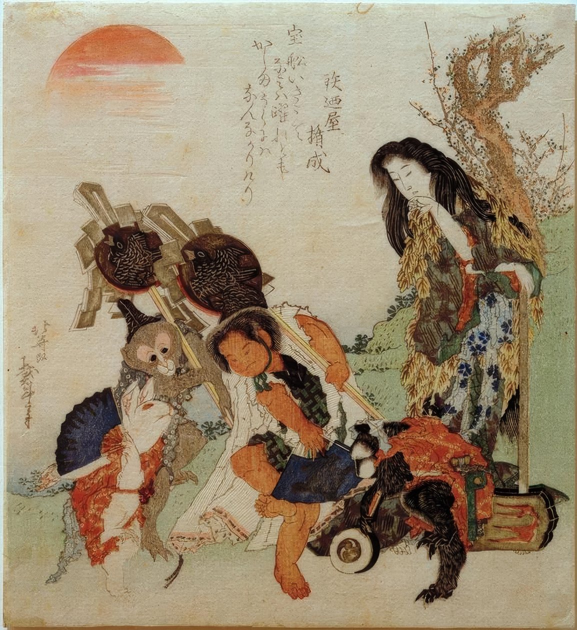 Horská žena a Kintarô od Katsushika Hokusai