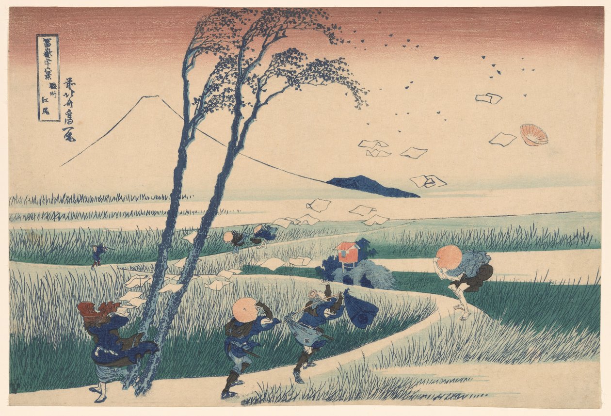Kazue Ejiri Suru P Lovinse (Sake Ejiri), z Teseries ``Tyrty-Mr. od Katsushika Hokusai
