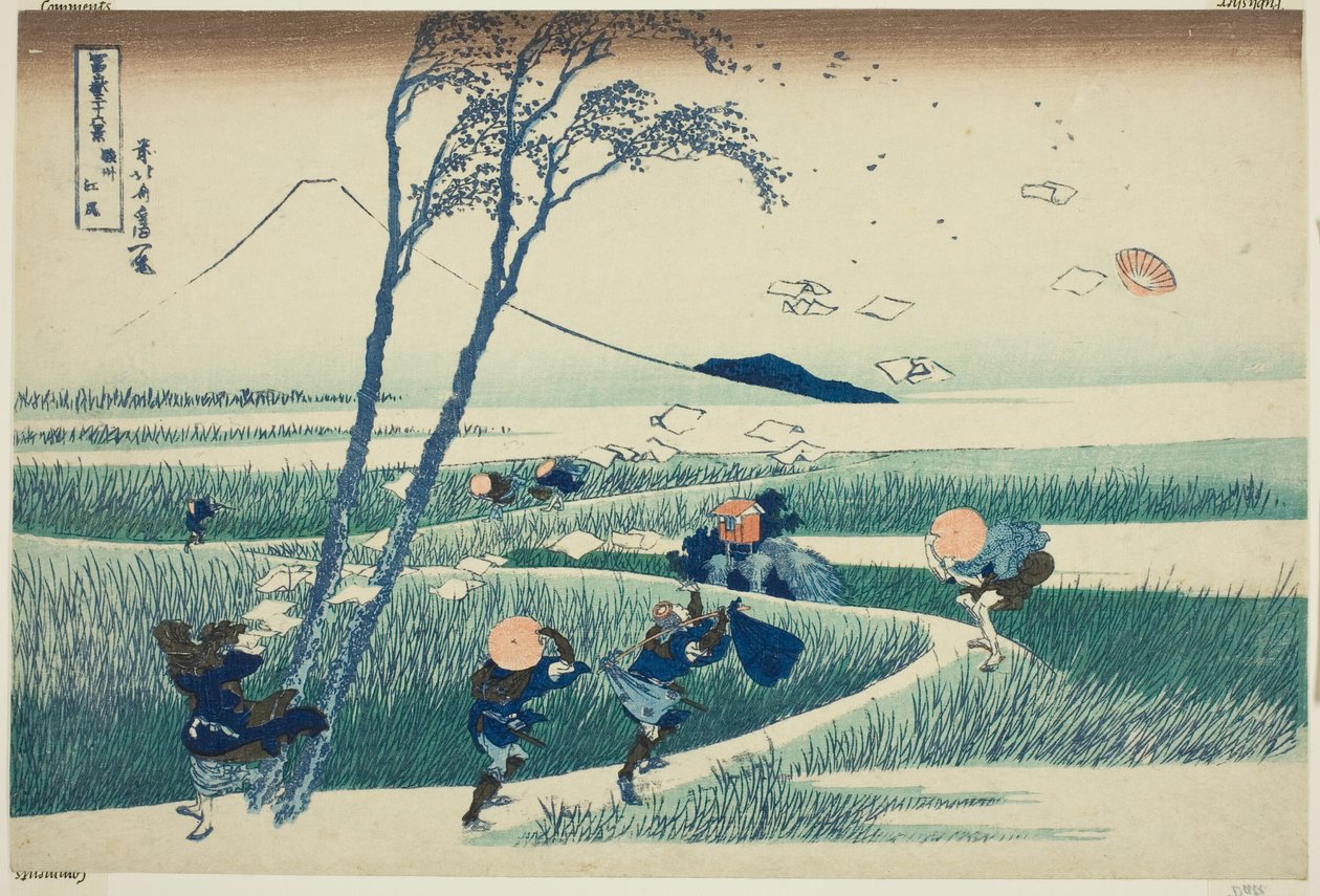 Kazue Ejiri Suru P Lovinse (Sake Ejiri), z Teseries ``Tyrty-Mr. od Katsushika Hokusai