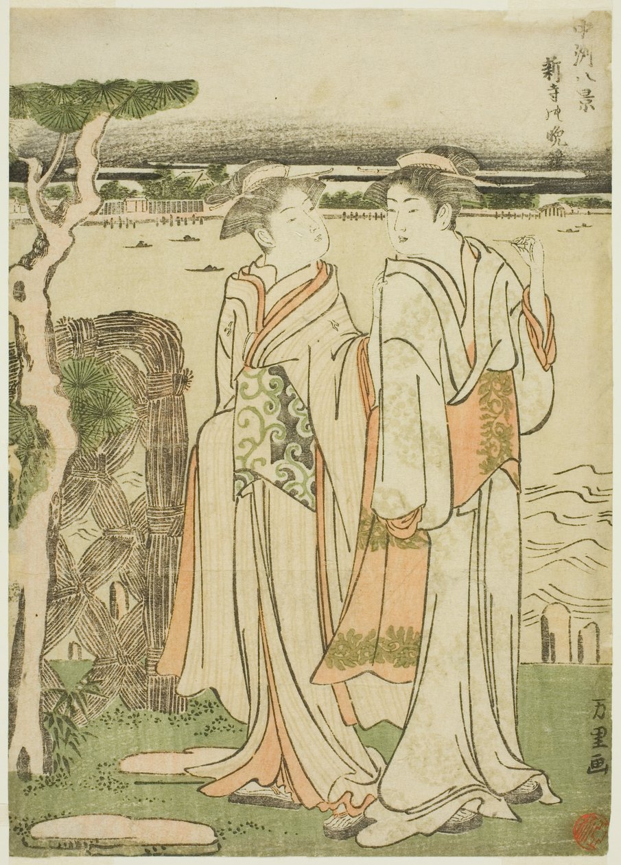 Večerní zvon v chrámu Mii od Katsushika Hokusai