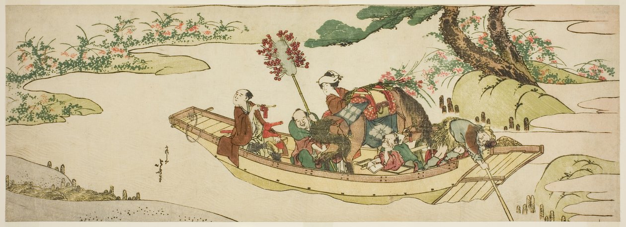 Trajektová loď od Katsushika Hokusai