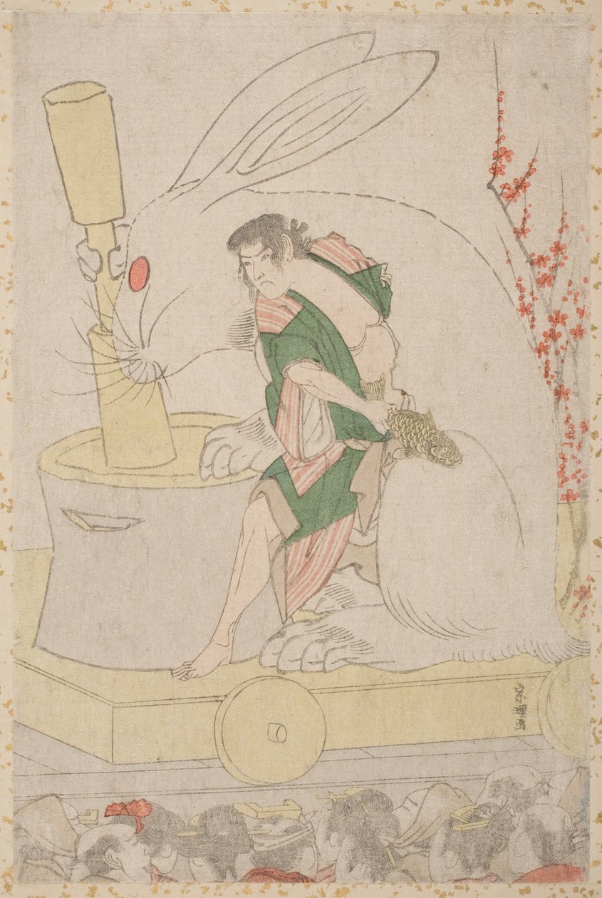 Festivalový plovák pro rok králíka od Katsushika Hokusai