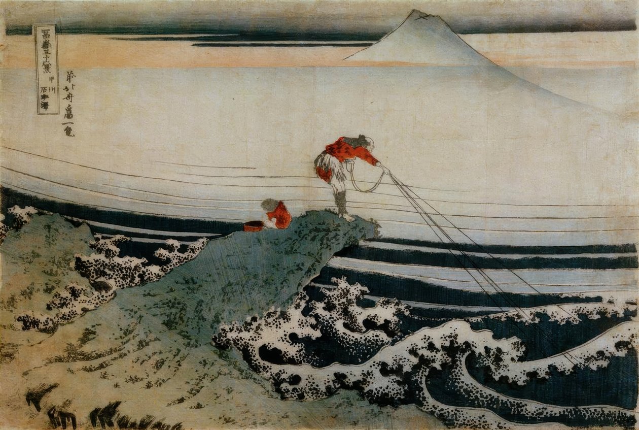 Rybáři u Kajikazawy od Katsushika Hokusai
