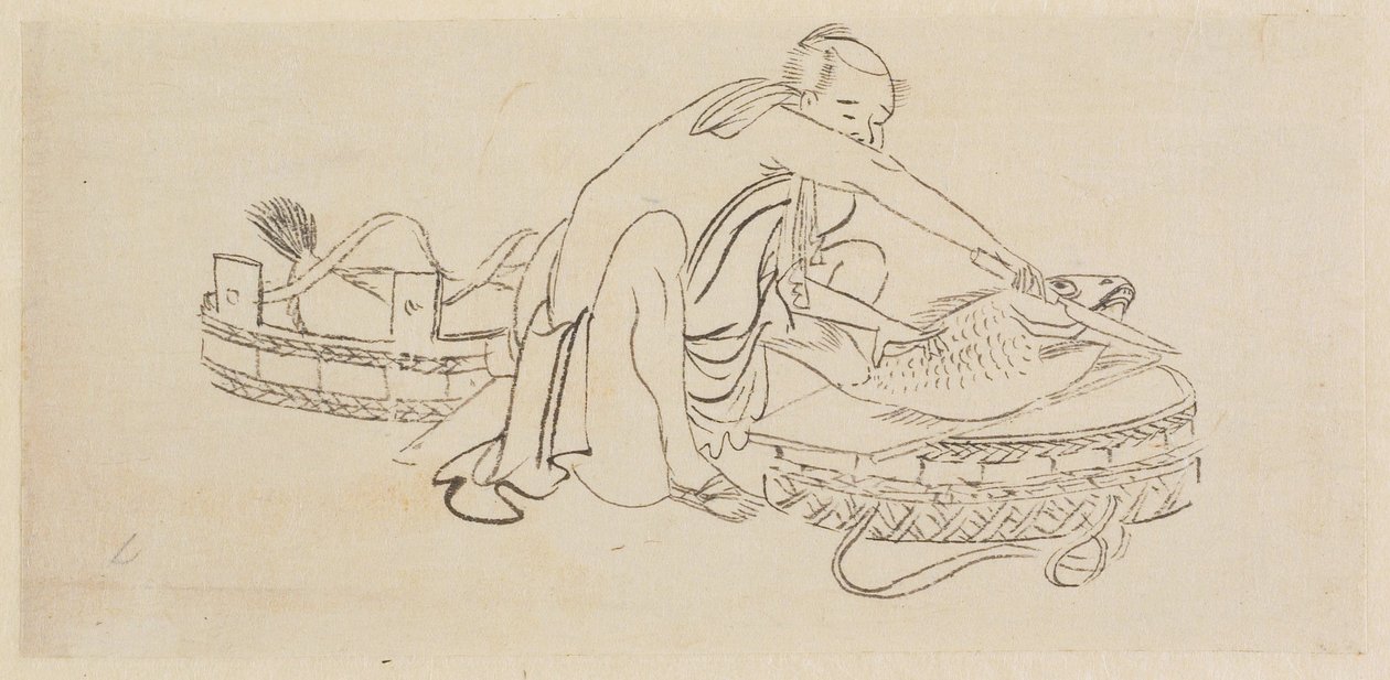 Prodejce ryb od Katsushika Hokusai