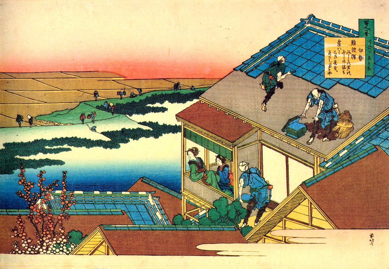 Ze série Sto básní od jednoho sta básníků: Lady Ise, c1830. od Katsushika Hokusai