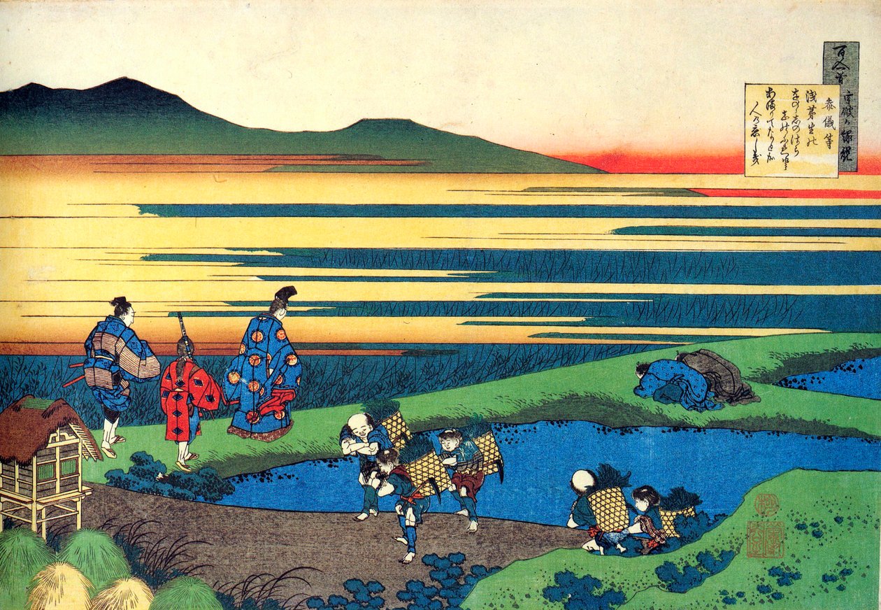 Ze série Sto básní od jednoho sta básníků: Sanji Hitoshi, c1830. od Katsushika Hokusai