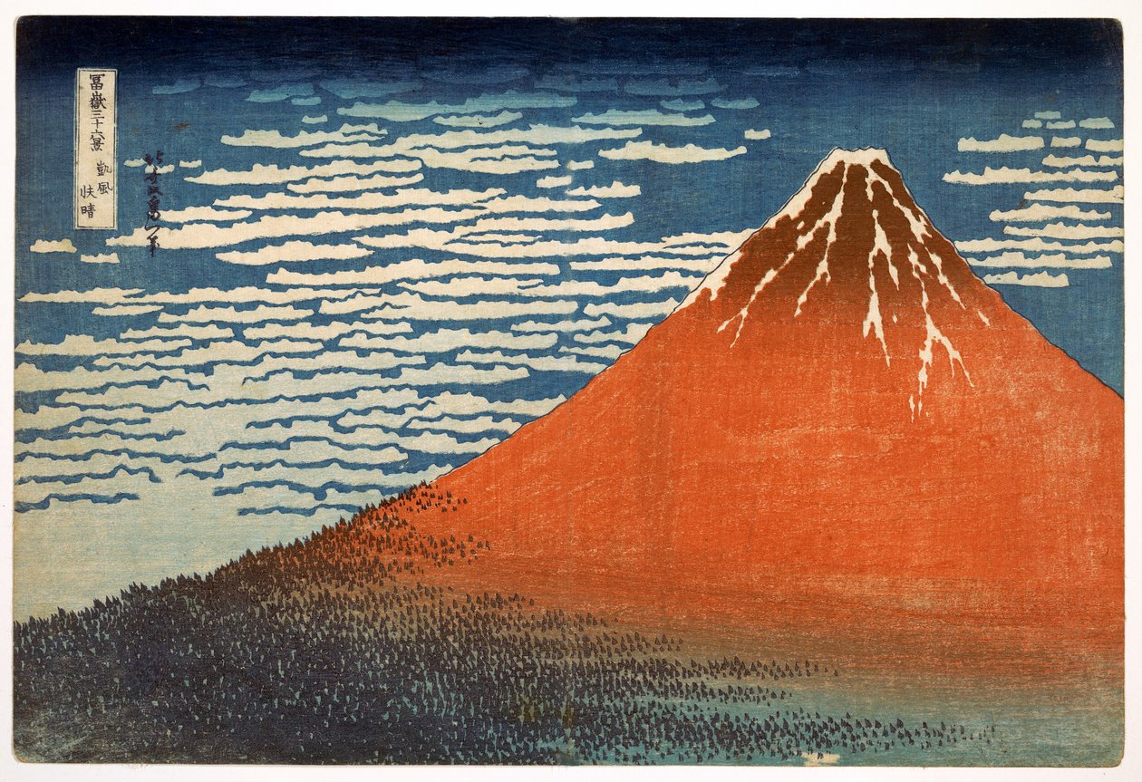 Fuji; Hory za jasného počasí; 1831; ze série 