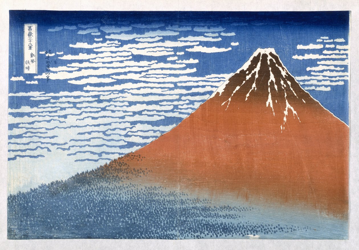 Fuji, Hory za jasného počasí, 1831, ze série 