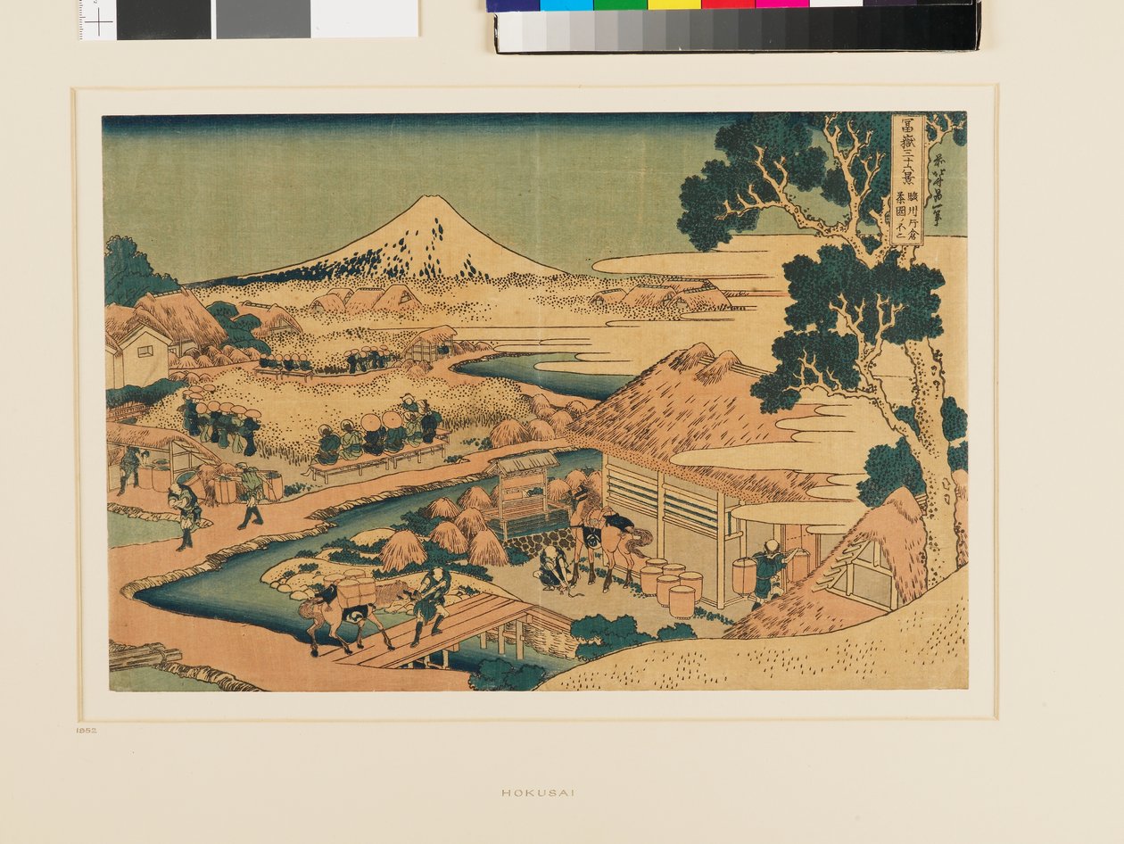 Fudži z čajových polí Katakura v Surugě od Katsushika Hokusai
