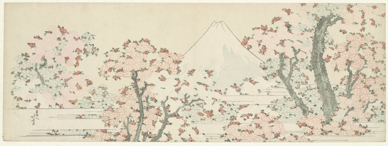 Fuji nad třešňovým květem od Katsushika Hokusai