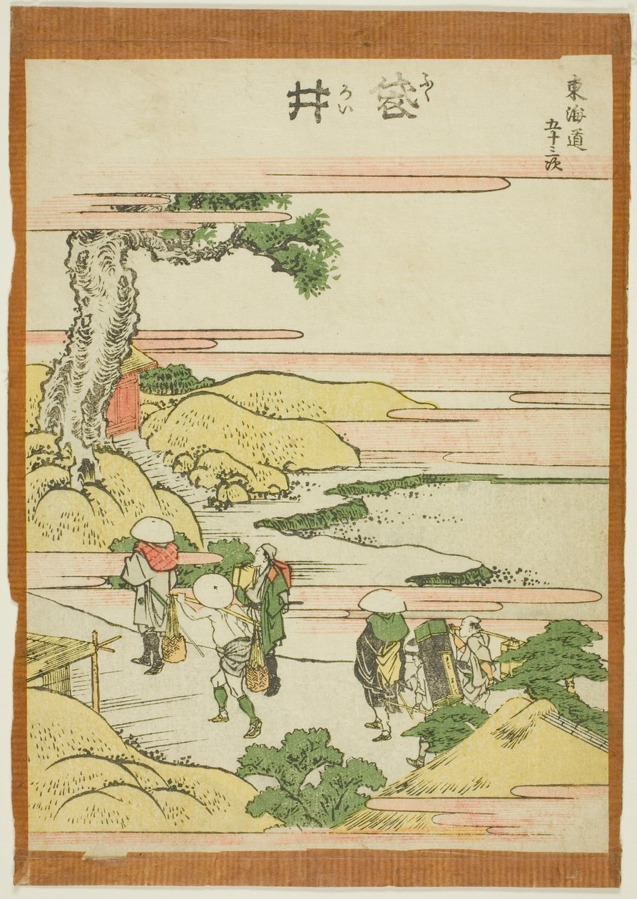 Fukoroi, ze série "Padesát tři stanic Tokaida (Tokaido gojusan tsugi)" od Katsushika Hokusai