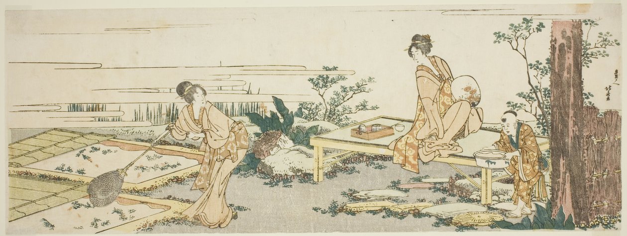 Farma zlatých rybek od Katsushika Hokusai