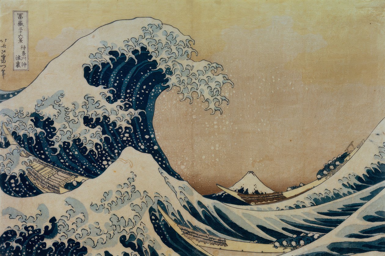 Velká vlna u pobřeží poblíž Kanagawy od Katsushika Hokusai