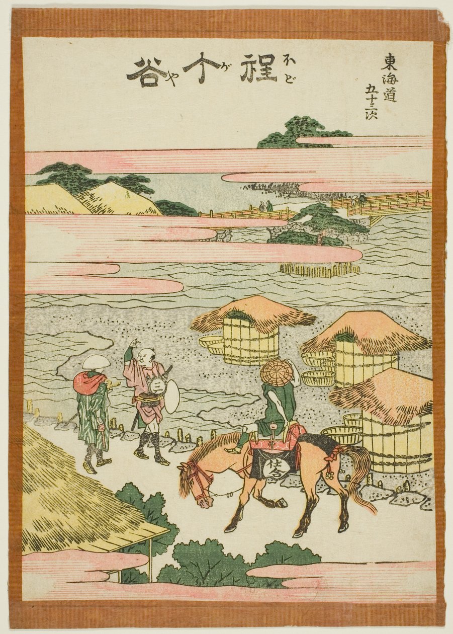 Hodogaya, ze série „Padesát tři stanic Tokaida (Tokaido gojusan tsugi)“ od Katsushika Hokusai