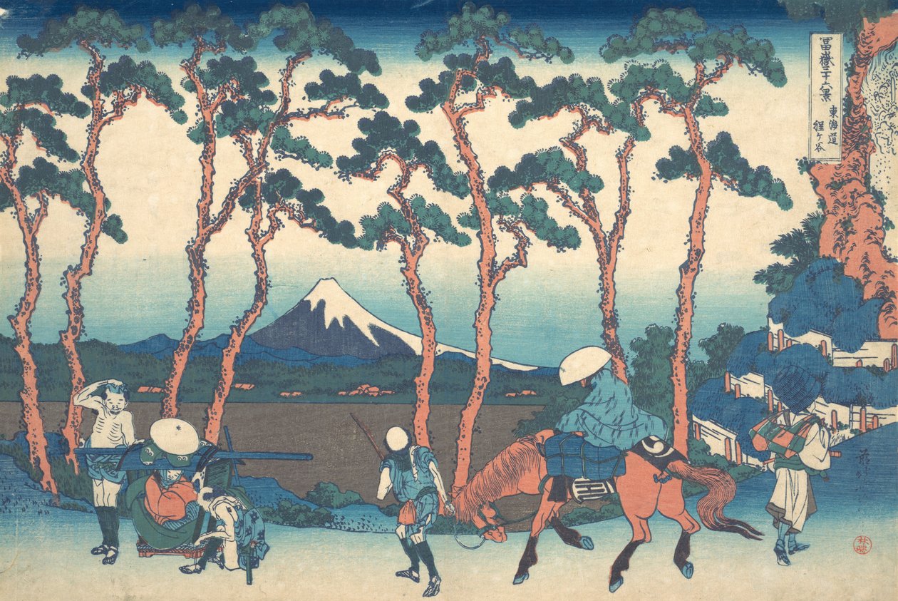 Hodogaya na Tokaido Tokaido Hodogaya, ze série Třicet šest pohledů na Mou..., ca. 1830-32. od Katsushika Hokusai