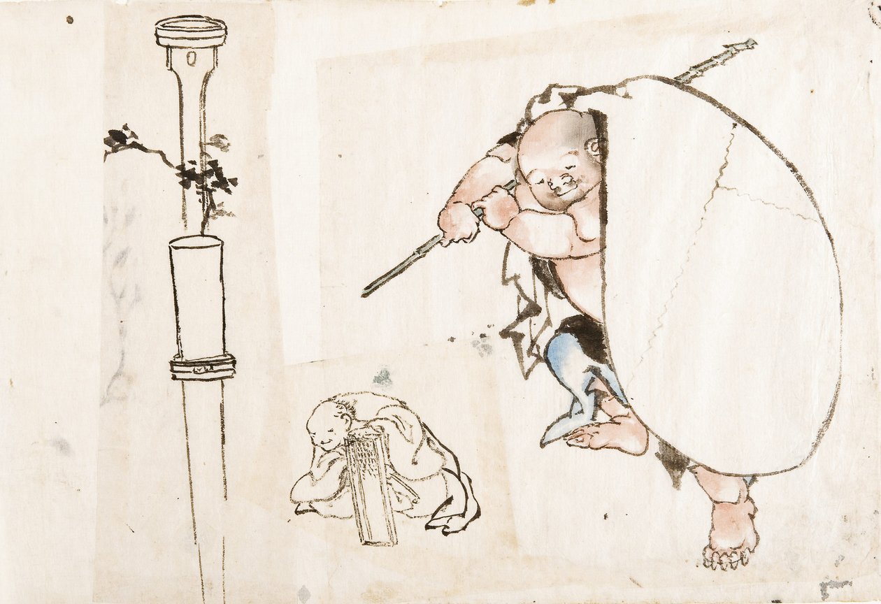 Hotei, první čtvrtina 19. století.. od Katsushika Hokusai