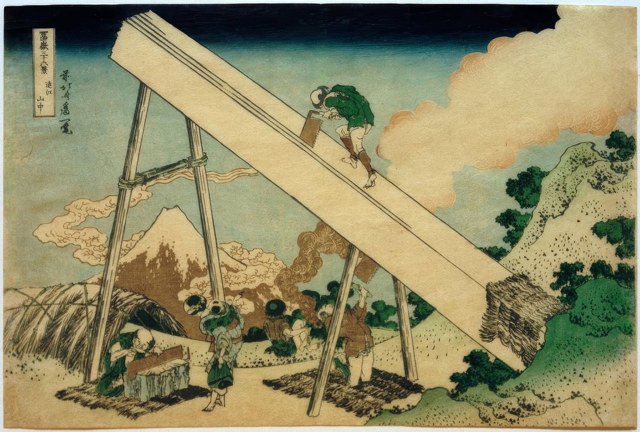 V horách Tôtômi od Katsushika Hokusai