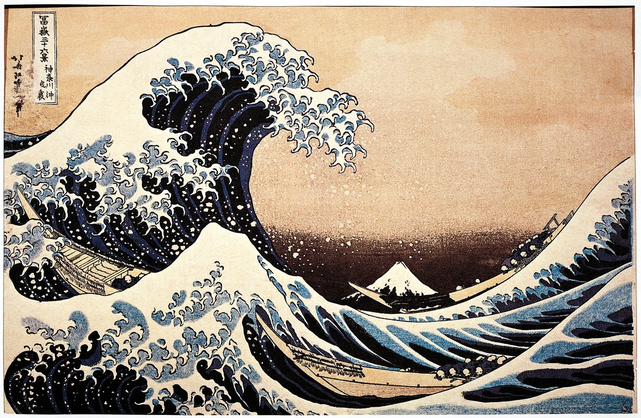 Japonsko, obraz Velké vlny od Katsushika Hokusai