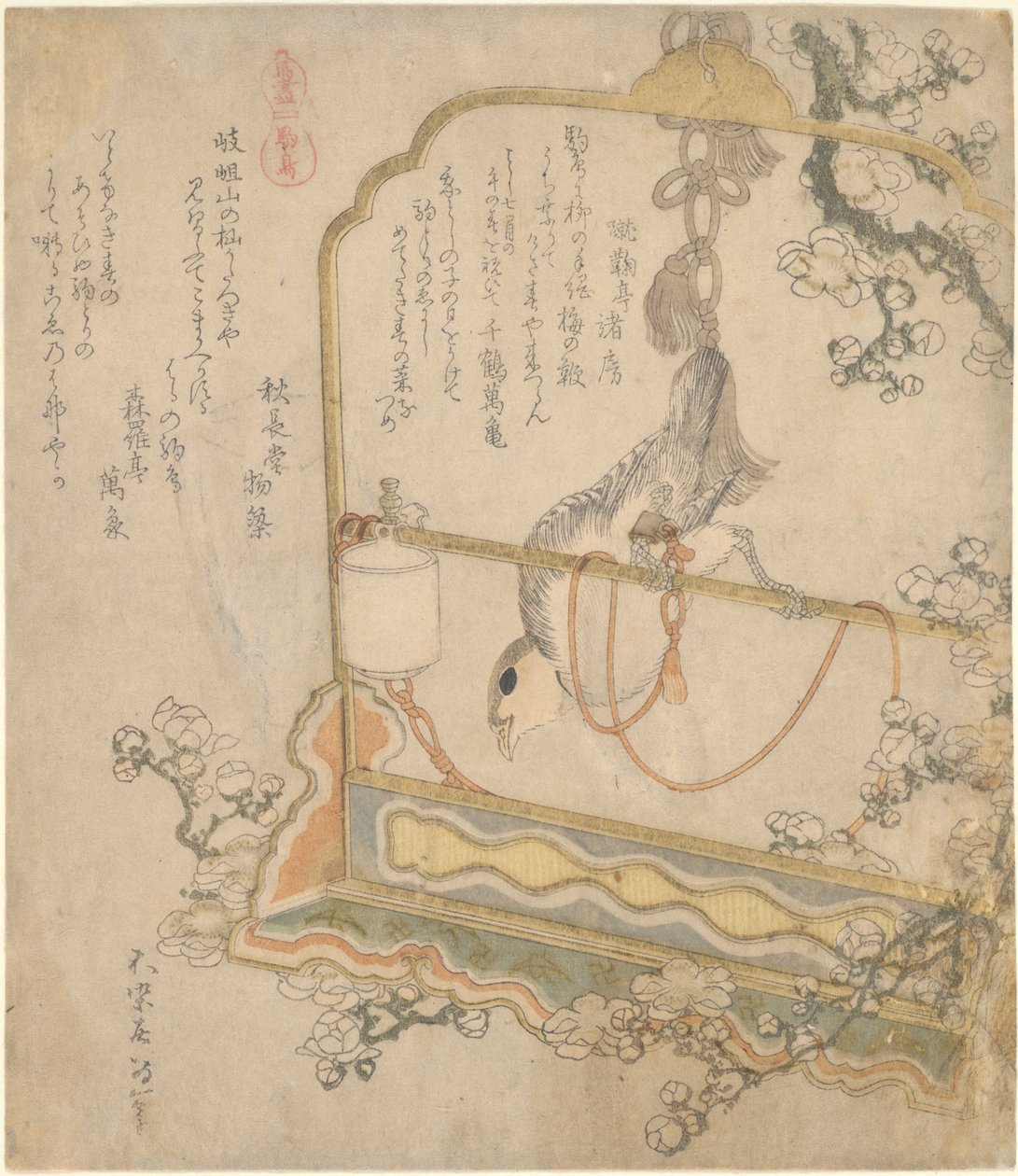 Japonský Robin ze série All Kinds of Horses od Katsushika Hokusai