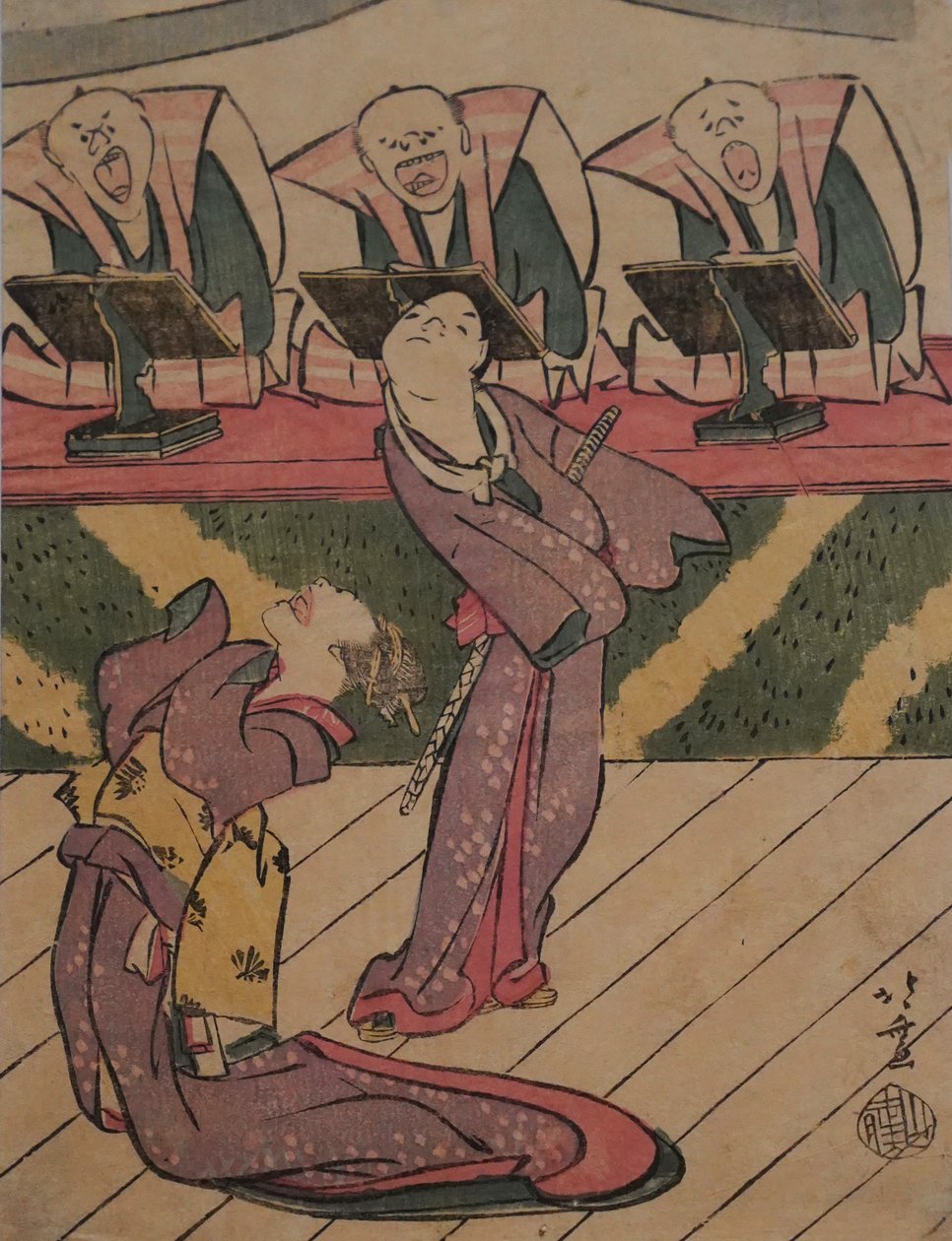 Jeviště kabuki, asi 1811-13 (tisk) od Katsushika Hokusai
