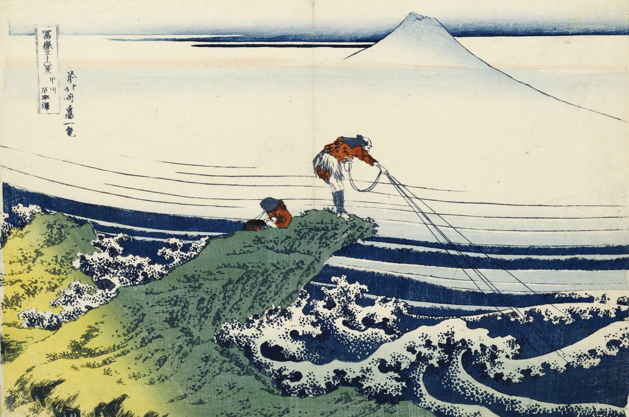 Kajikazawa v provincii Kai, ze série „Třicet šest pohledů na horu Fuji“ od Katsushika Hokusai