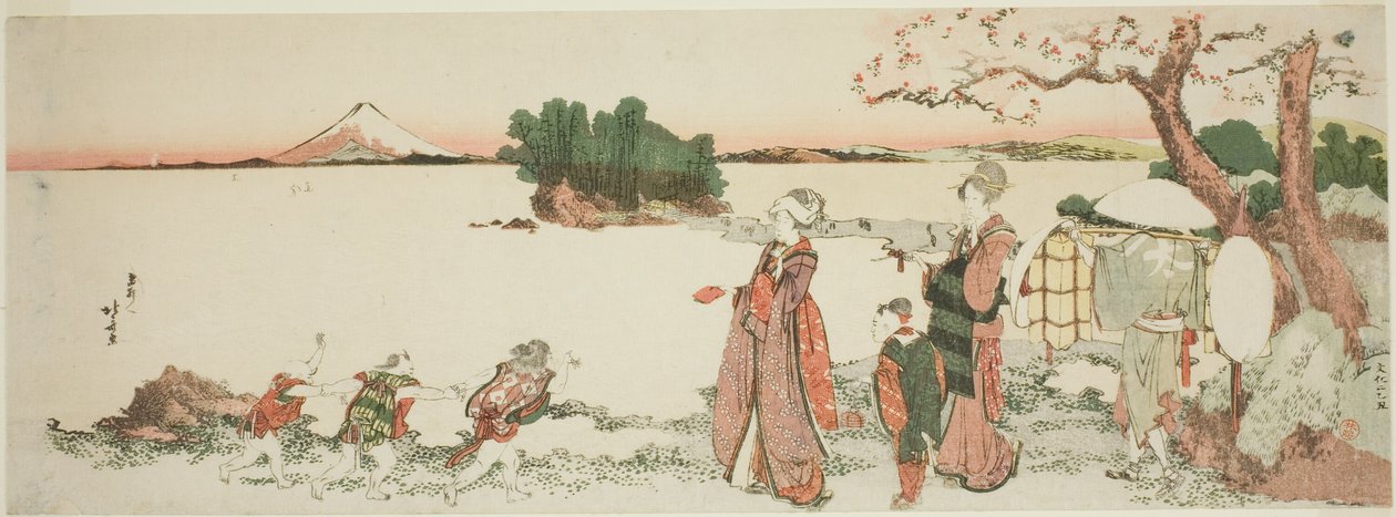 Dámy v Shichirigahamě od Katsushika Hokusai