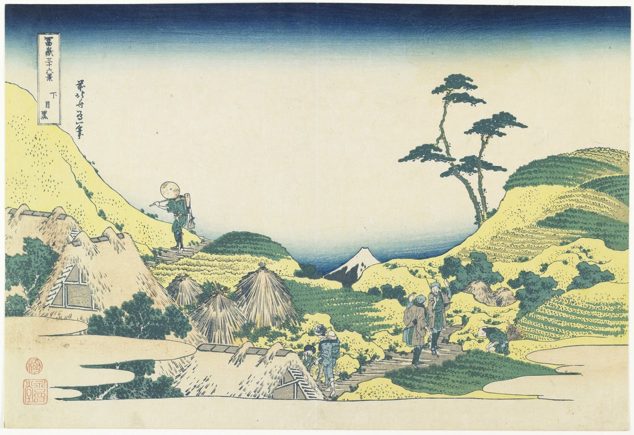 Dolní Meguro, 1831-1834 od Katsushika Hokusai