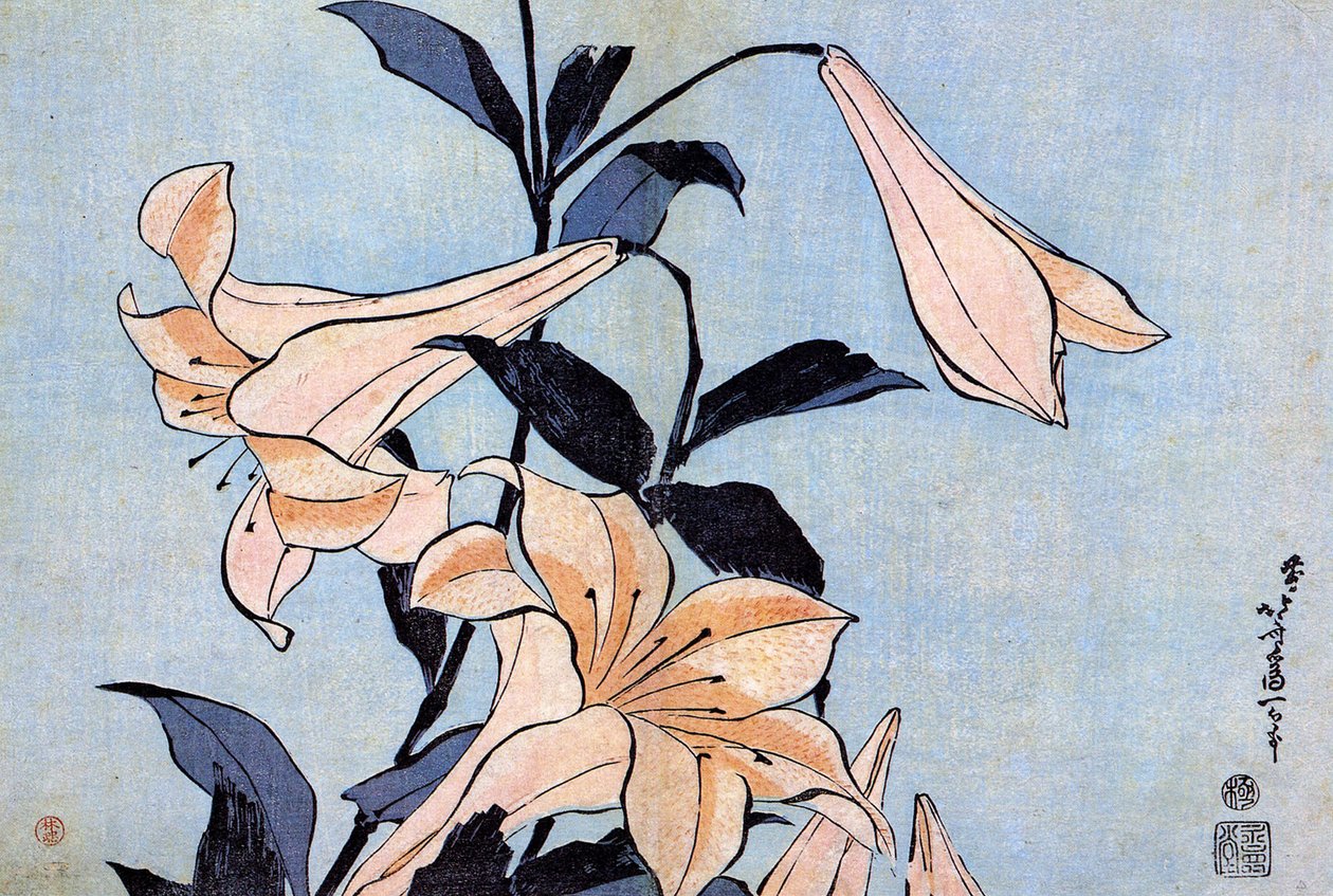 Katsushika Hokusai (1760-1849) (Eco-Ukiyo-e) Vers 1830 S Tate A Shokin no Sewum výtvarného umění a školy od Katsushika Hokusai