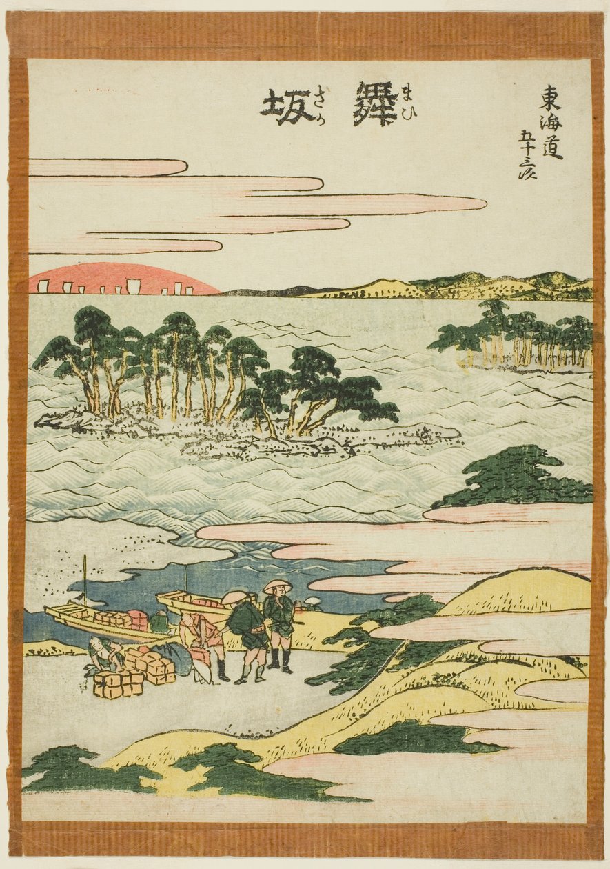 Maisaka, ze série "Padesát tři stanic Tokaida (Tokaido gojusan tsugi)" od Katsushika Hokusai