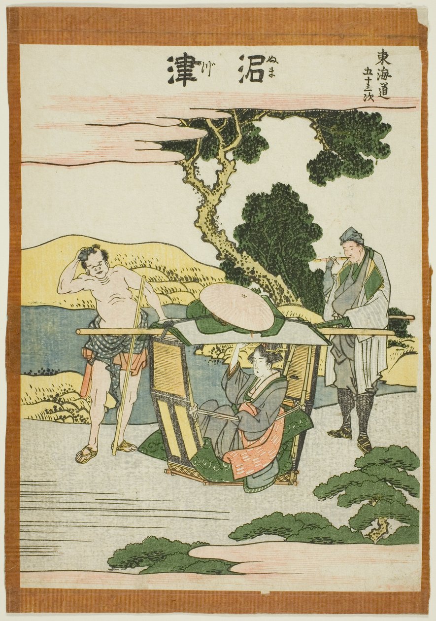 Numatsu, ze série "Padesát tři stanic Tokaida (Tokaido gojusan tsugi)" od Katsushika Hokusai