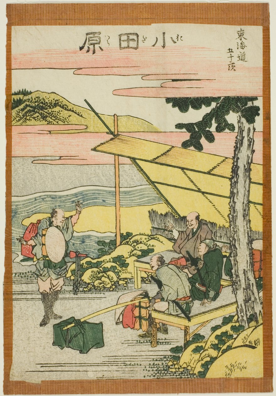 Odawara, ze série „Padesát tři stanic Tokaida (Tokaido gojusan tsugi)“ od Katsushika Hokusai