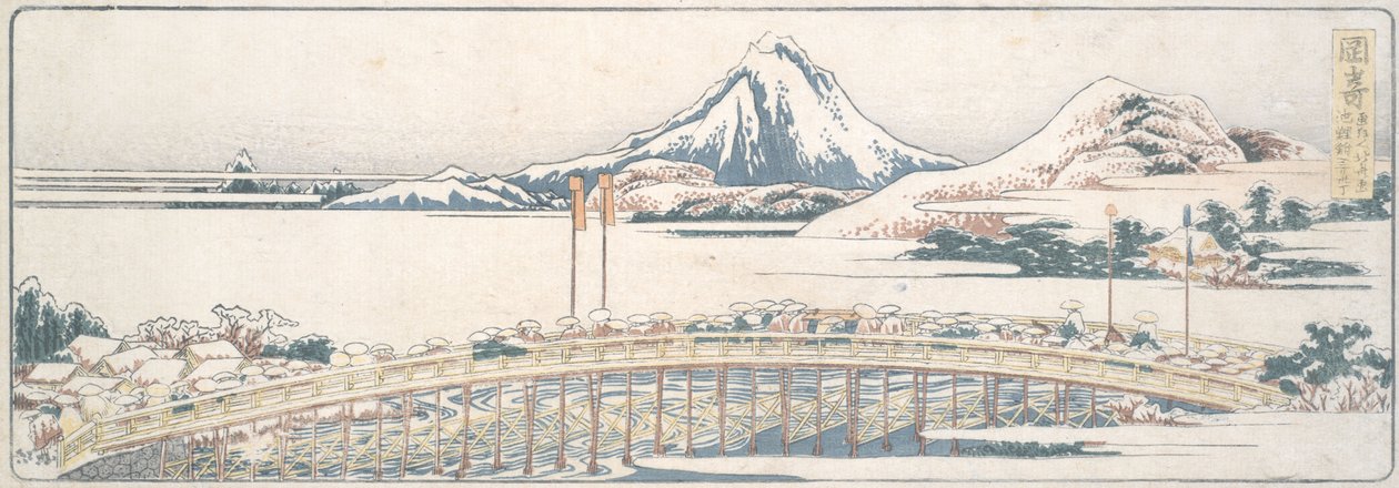 Okazaki, ze série „Padesát tři zastávky jarních radostí“ od Katsushika Hokusai