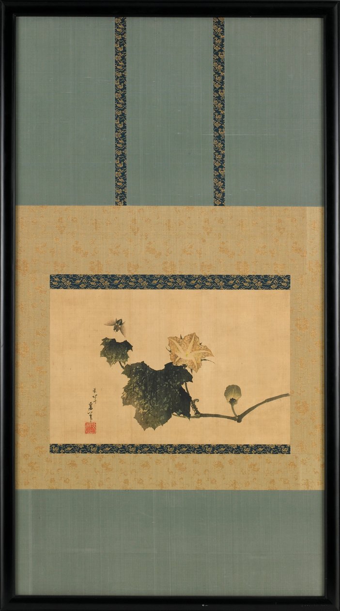 Pumpkin Vine and Horse Fly, ca. 1825-1833. od Katsushika Hokusai