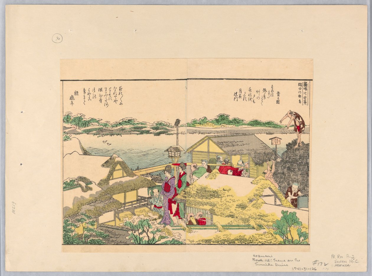 Scéna na řece Sumida od Katsushika Hokusai