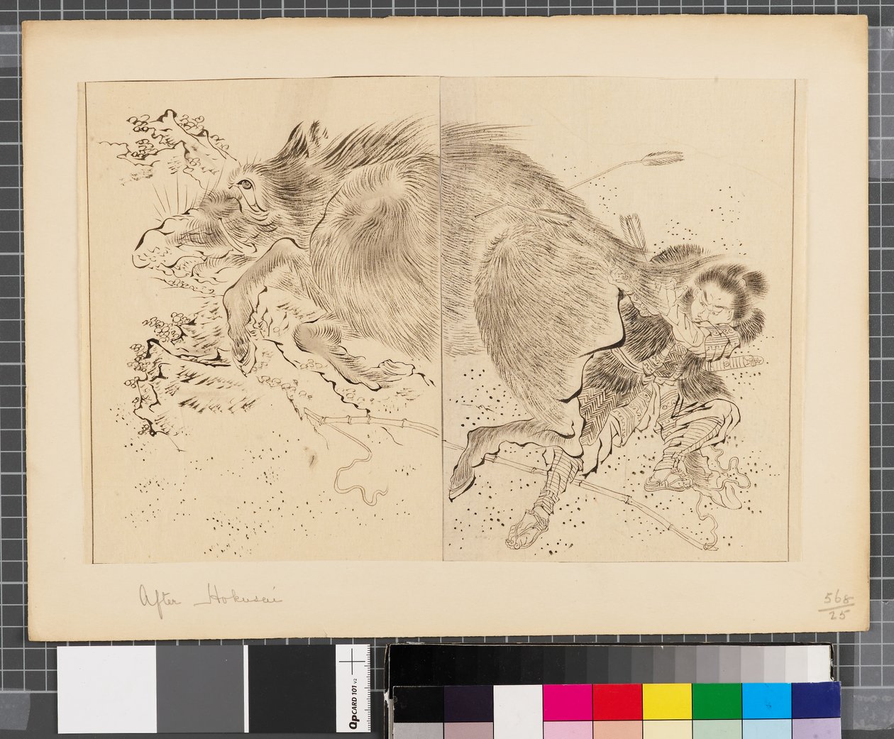 Scény z japonské a korejské války, konec 18. a první polovina 19. století (tuš a wash na papíře) od Katsushika Hokusai