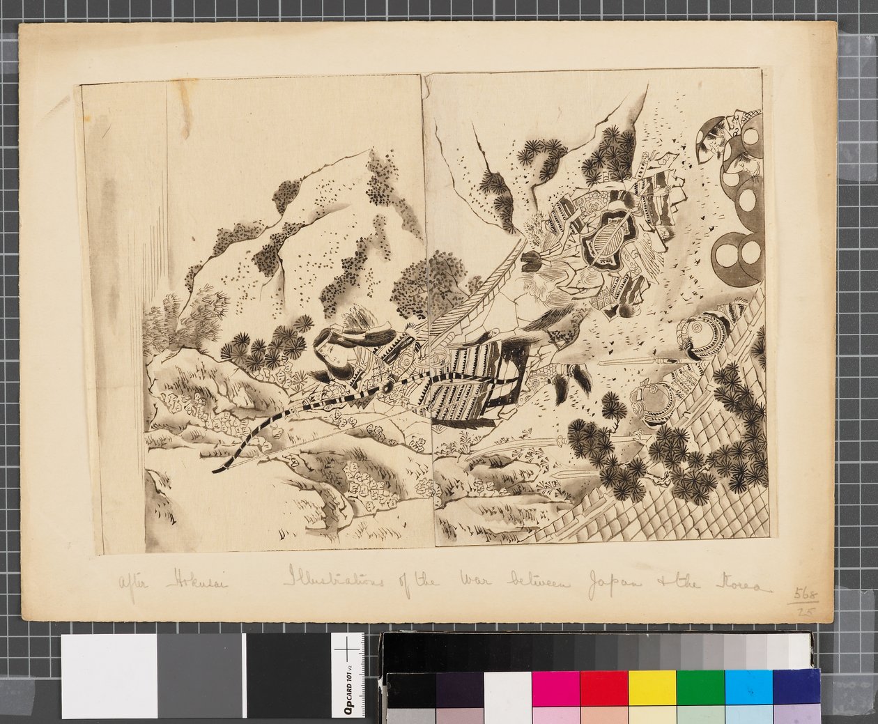 Scény z japonské a korejské války, konec 18. a první polovina 19. století (tuš a wash na papíře) od Katsushika Hokusai
