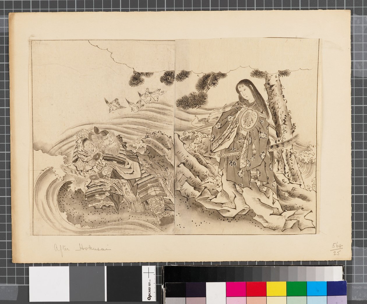 Scény z japonské a korejské války, konec 18. a první polovina 19. století (tuš a wash na papíře) od Katsushika Hokusai