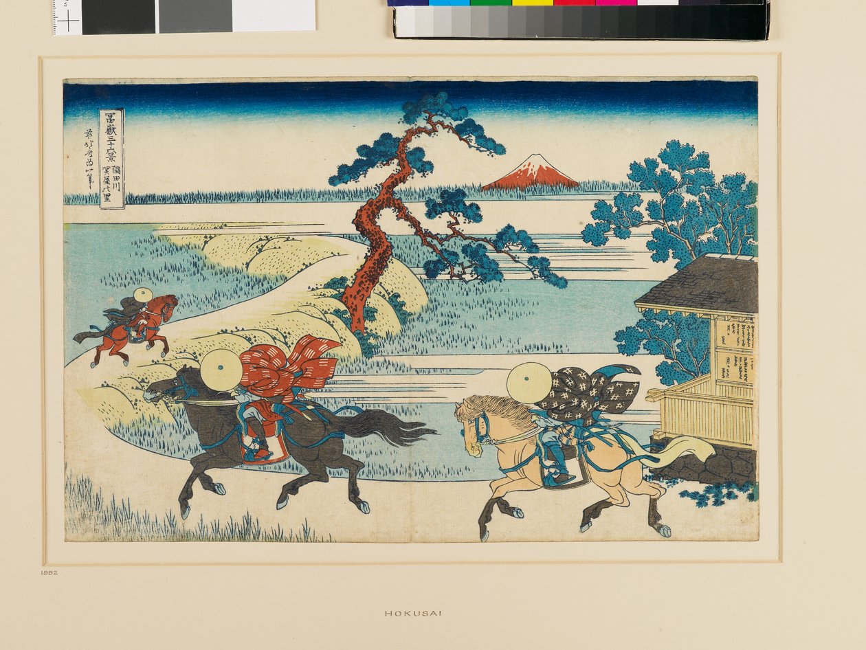 Vesnice Sekiya na řece Sumida od Katsushika Hokusai